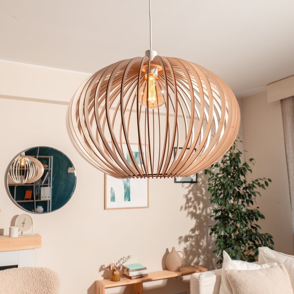 Lampe en bois 'Fjörgyn' - Nordestic