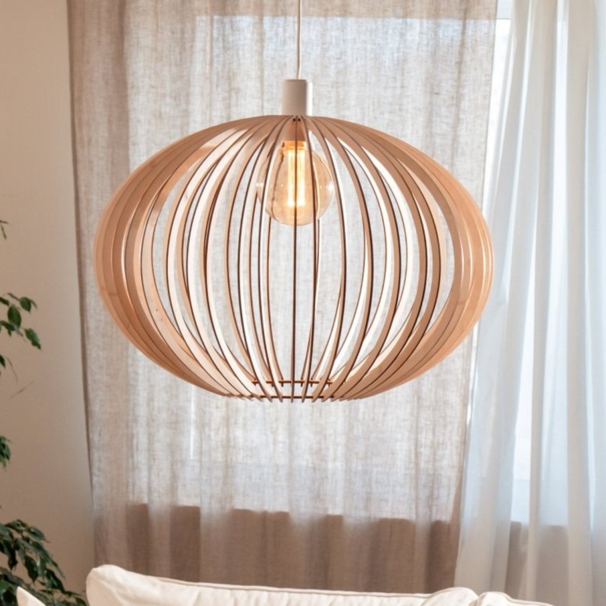 Lampe en bois 'Fjörgyn' - Nordestic