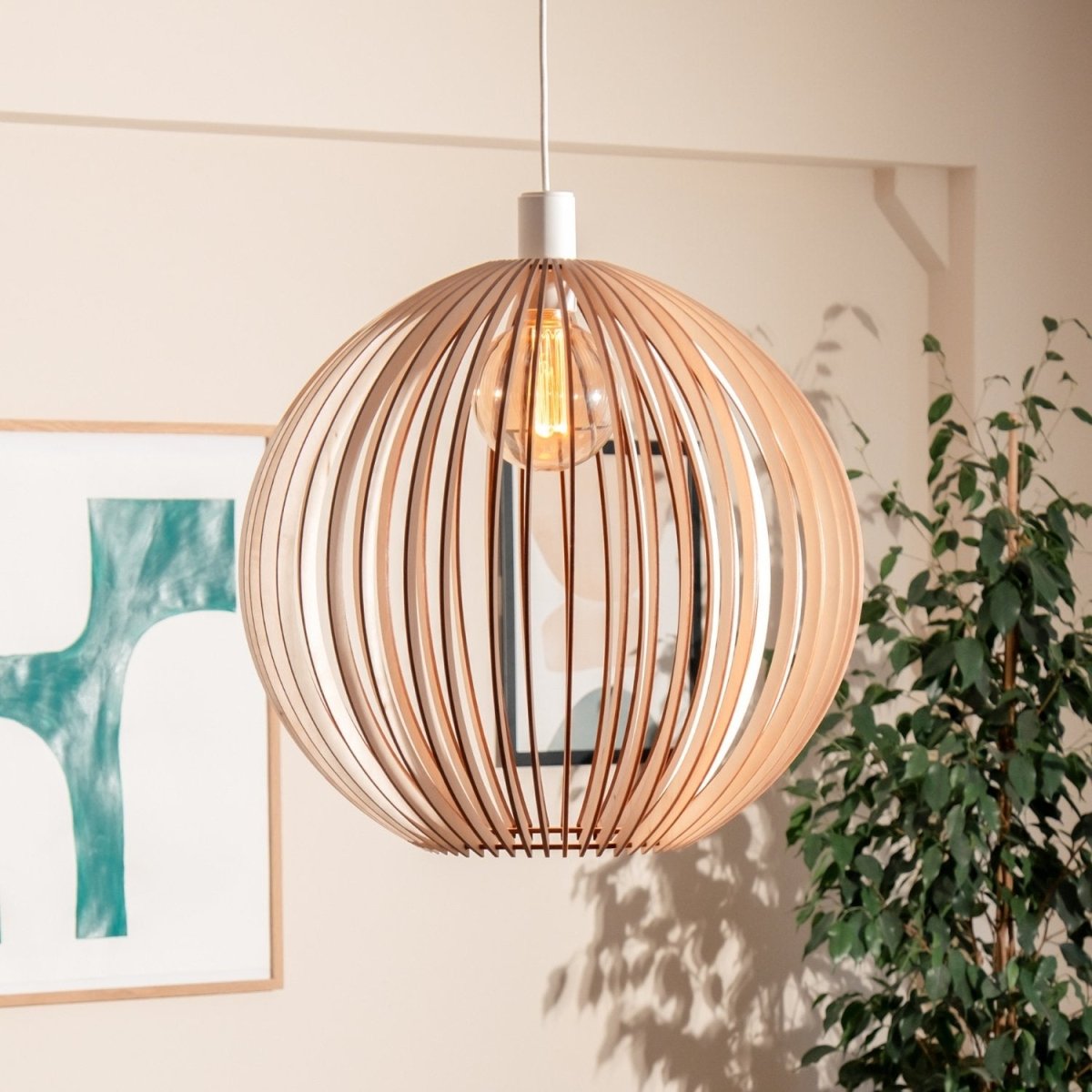 Lampe en bois 'Forseti' - Nordestic