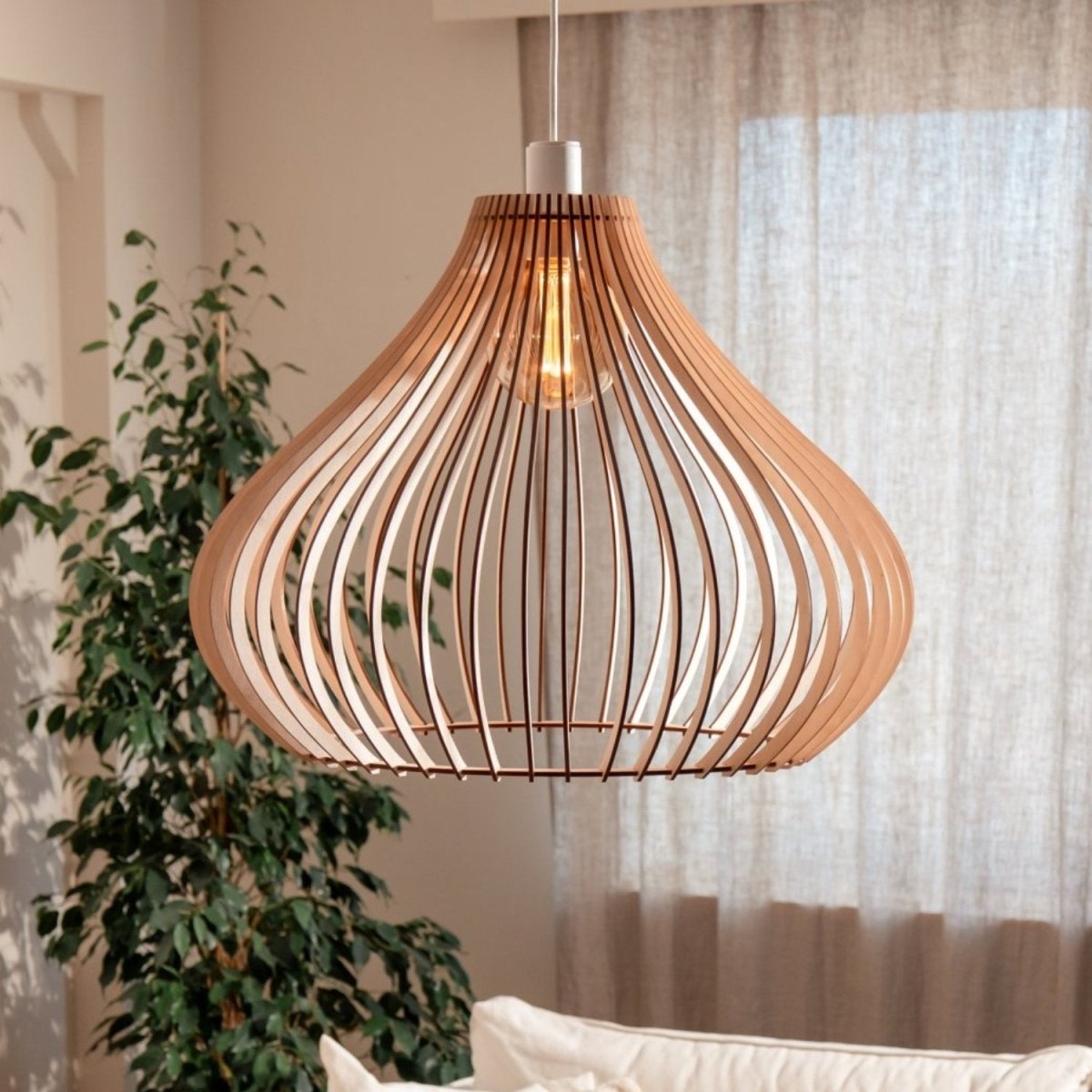 Lampe en bois 'Hermod' - Nordestic