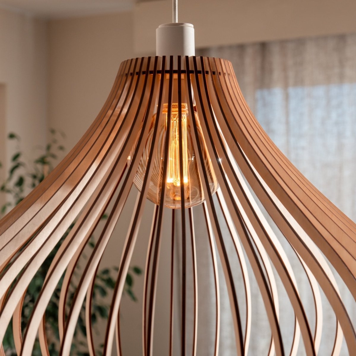 Lampe en bois 'Hermod' - Nordestic