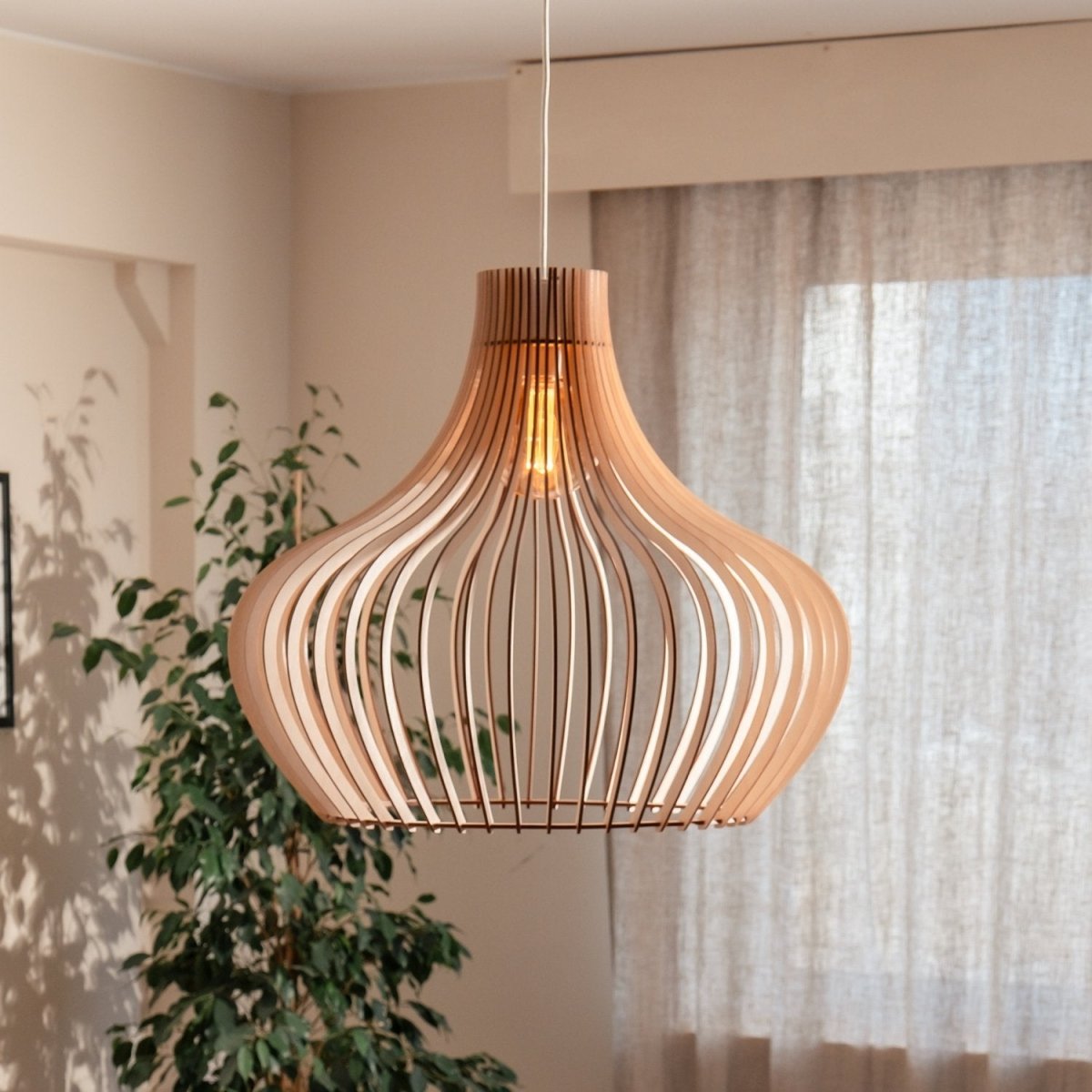 Lampe en bois 'Iduna' - Nordestic