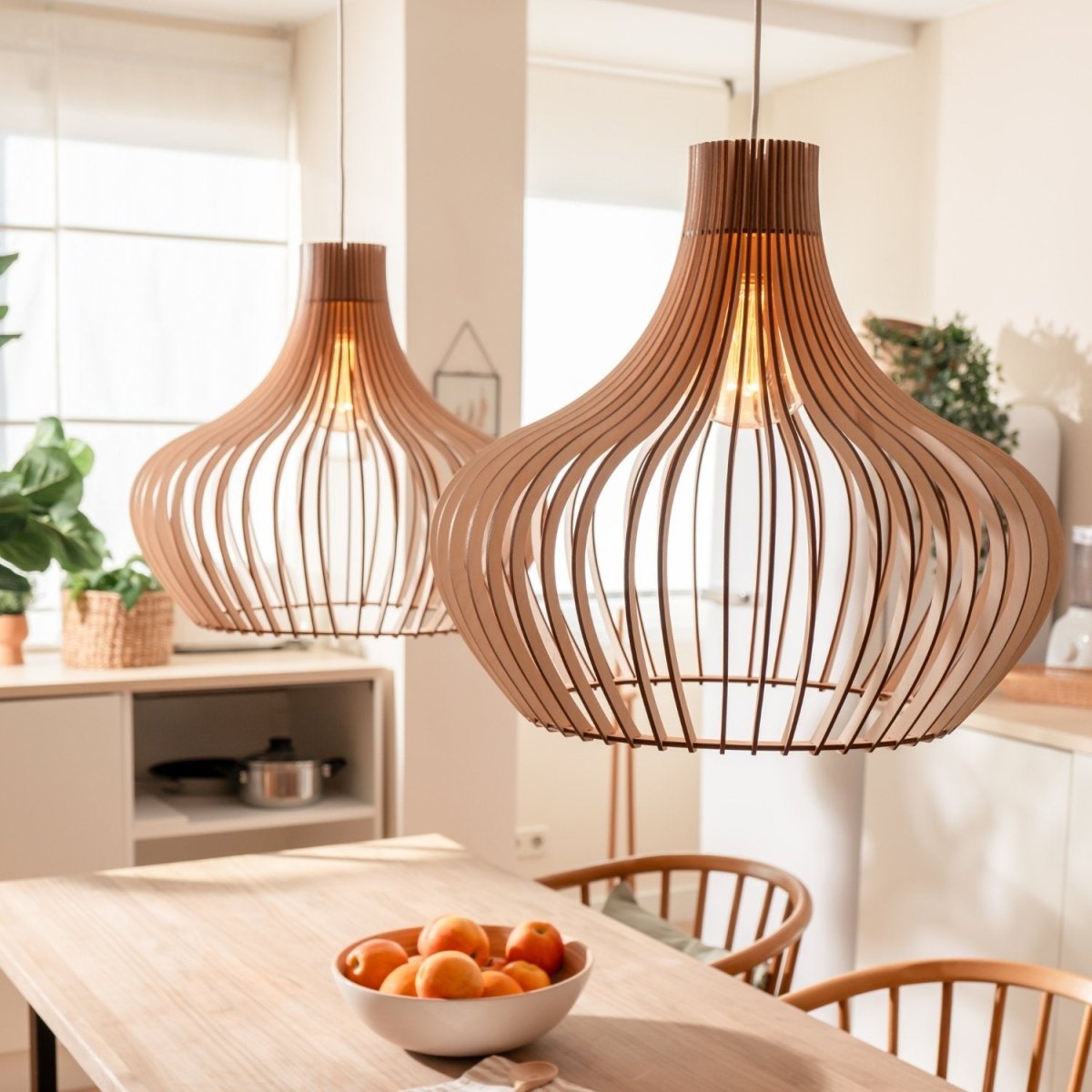 Lampe en bois 'Iduna' - Nordestic