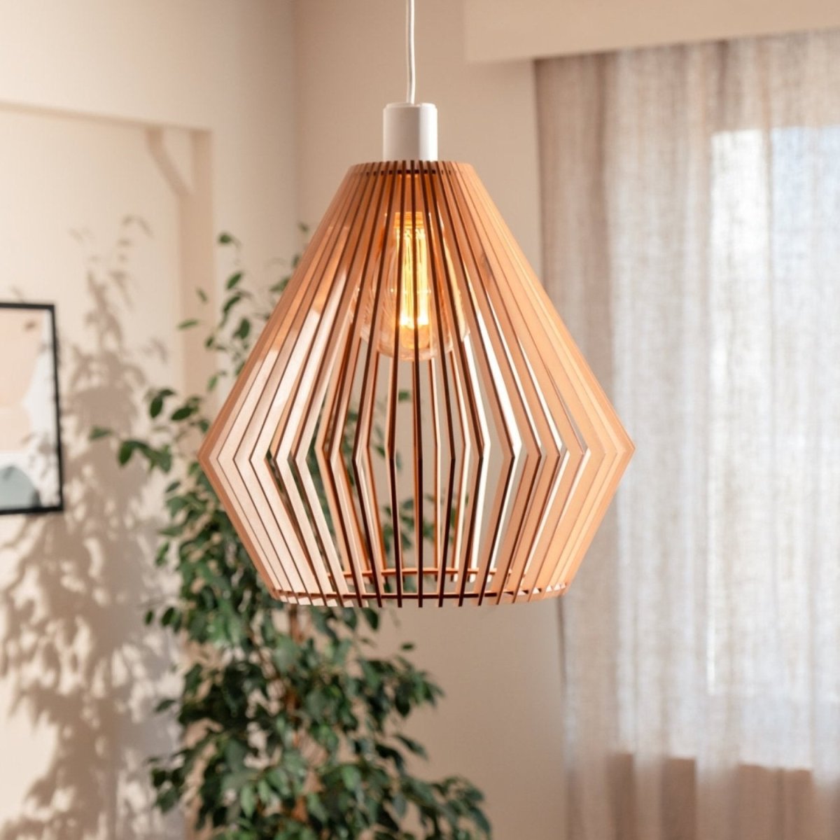 Lampe en bois 'Njörd' - Nordestic